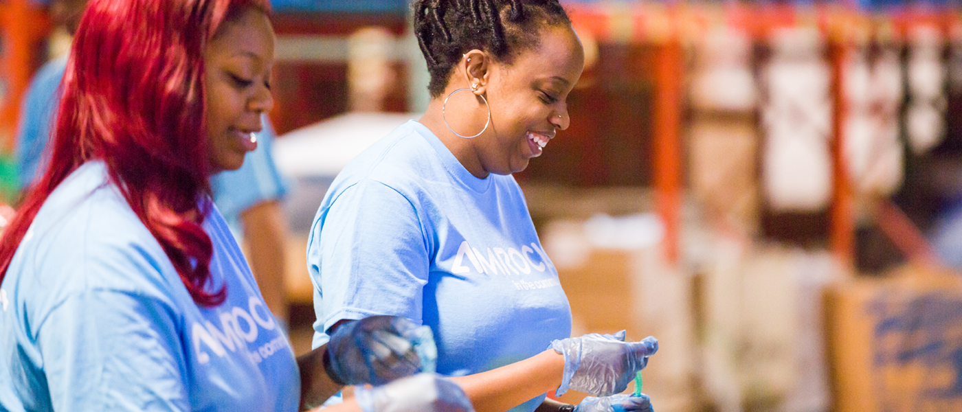 FOC (Amrock) team members volunteering at Gleaners Community Food Bank