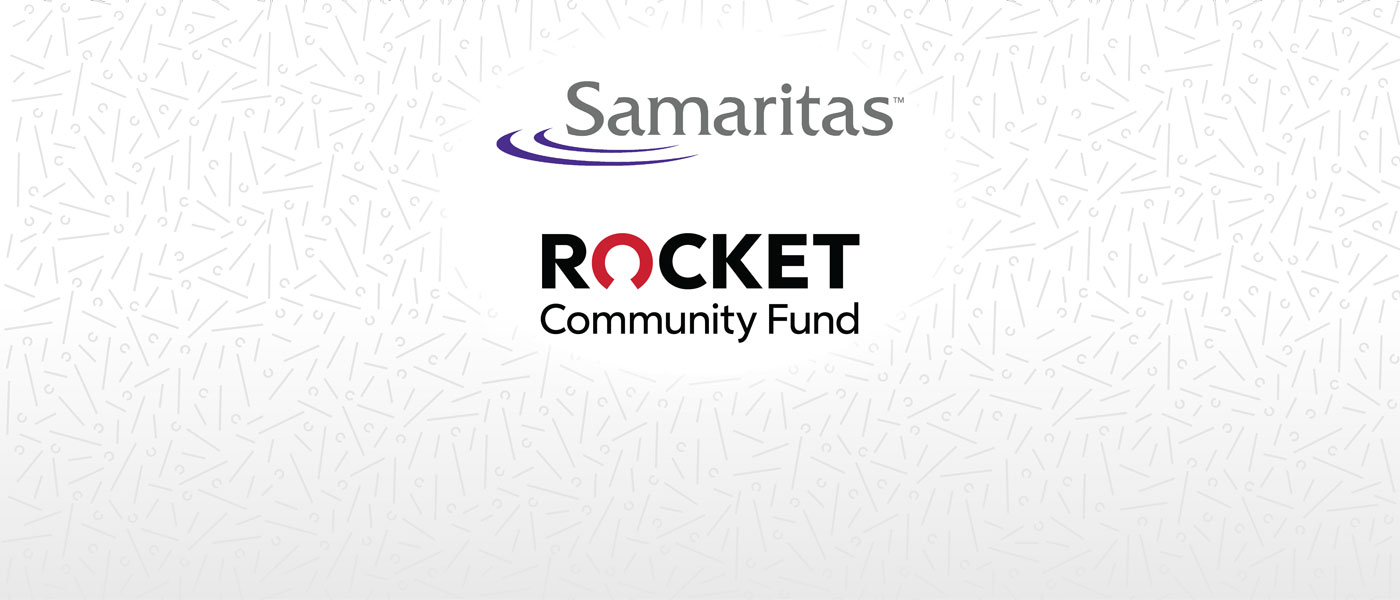 Samaritas and Rocket Community Fund logos